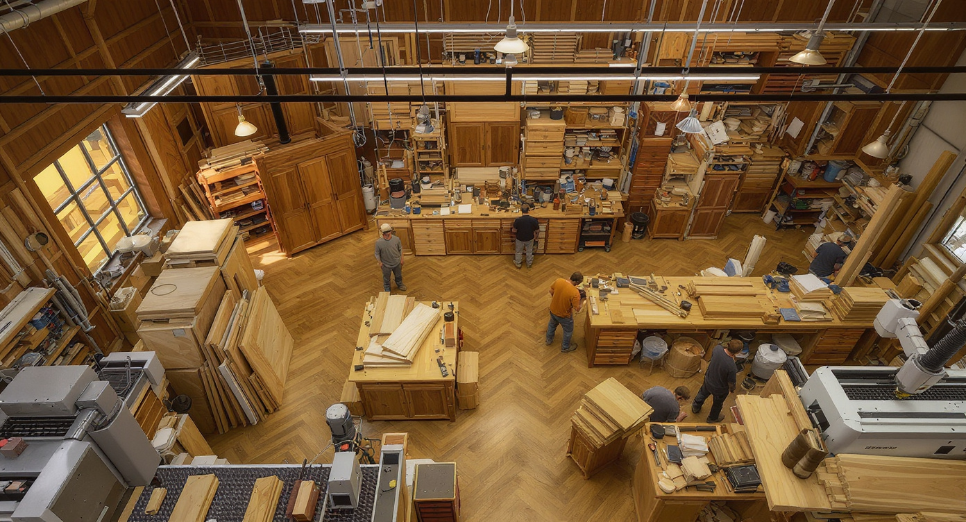 Custom cabinet woodworking craftsmanship
